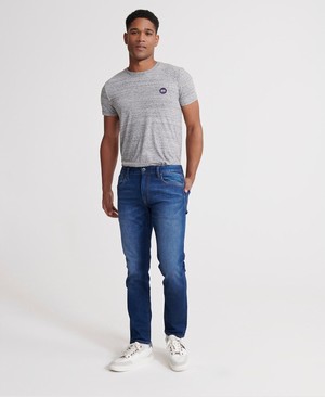 Superdry 03 Tyler Slim Férfi Farmer Sötét Kék | QPDVF5104